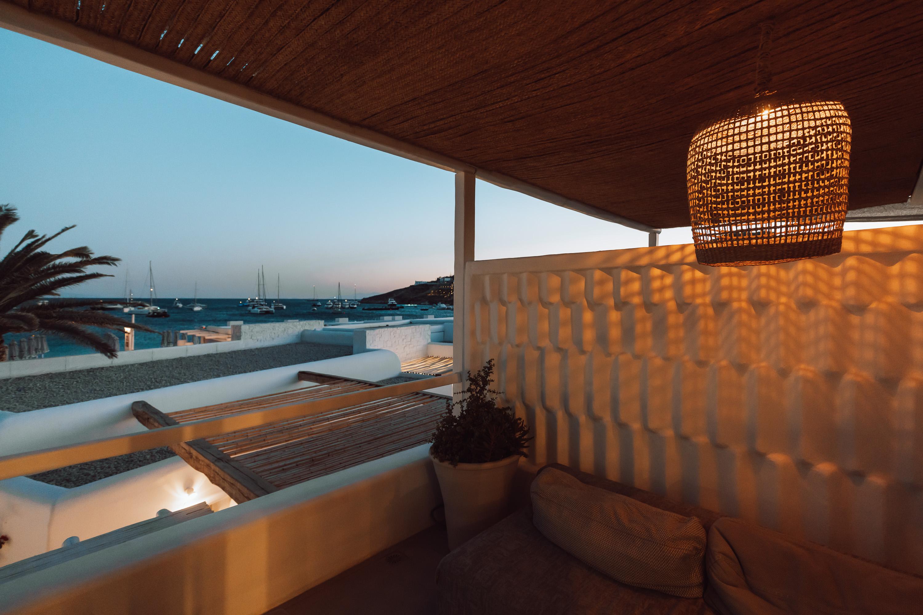 فندق ميكونوس آموس - فنادق صمول لكجوري أوف ذا وورلد أورنوس المظهر الخارجي الصورة The hotel's terrace