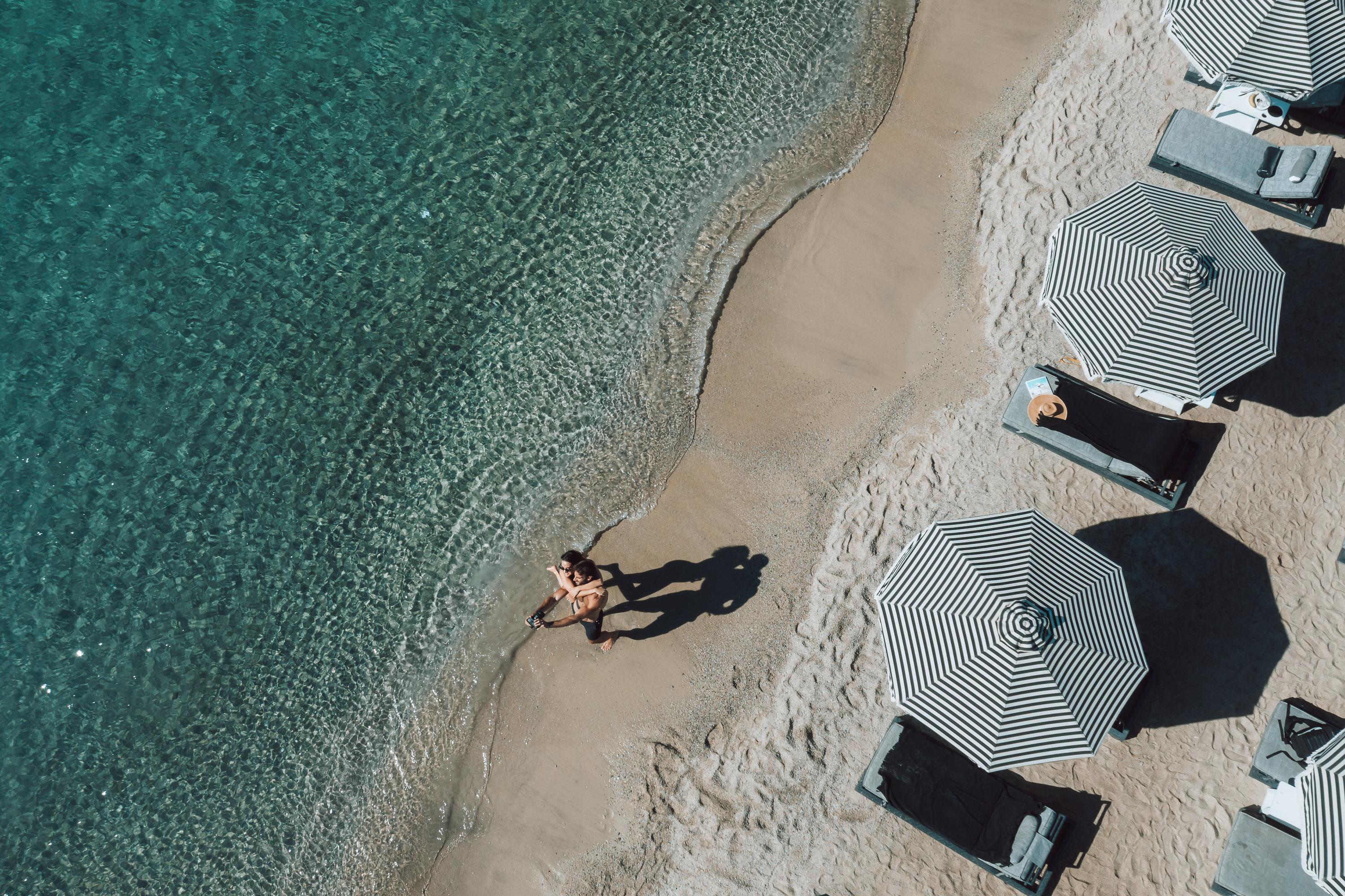 فندق ميكونوس آموس - فنادق صمول لكجوري أوف ذا وورلد أورنوس المظهر الخارجي الصورة Aerial view of the beach